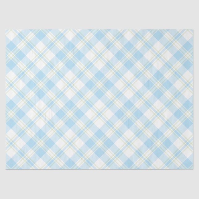 Seda Papel de Teclado Azul-Chic Sky e Branco (Frente )