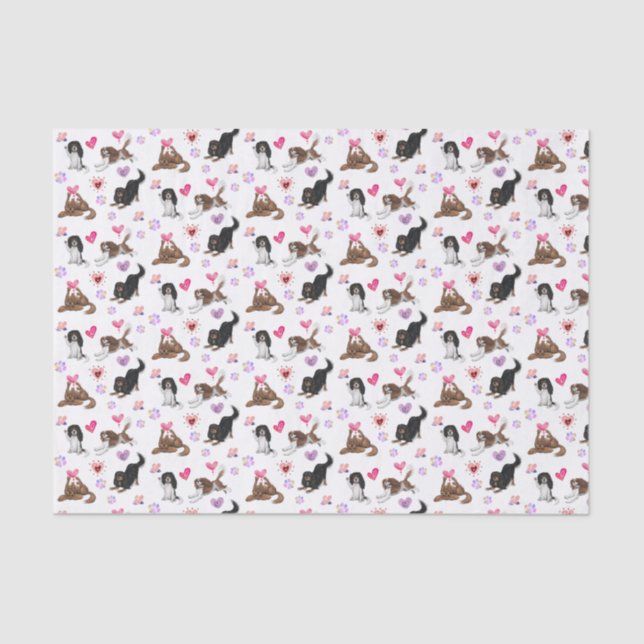Seda Papel de Teclado Cavalier de Namorados e Amor (Frente )