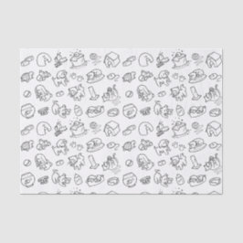 Seda Papel de Teclado Preto