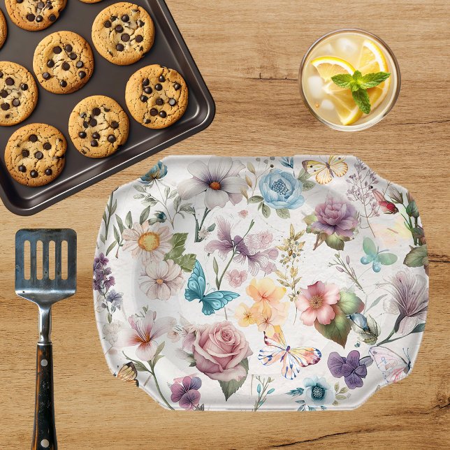 Seda Papel de Tisssue de Decoupage das Flores de Água (Criador carregado)