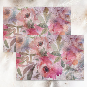 SEDA PAPEL DE TISSU DECOUPAGEM COLAGEM FLORAL GRUNGE BO