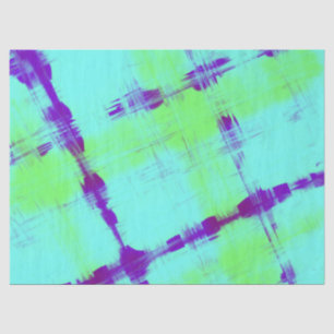 Seda Papel De Xadrez-14 Tecidos, Pintado Com Grãozinho