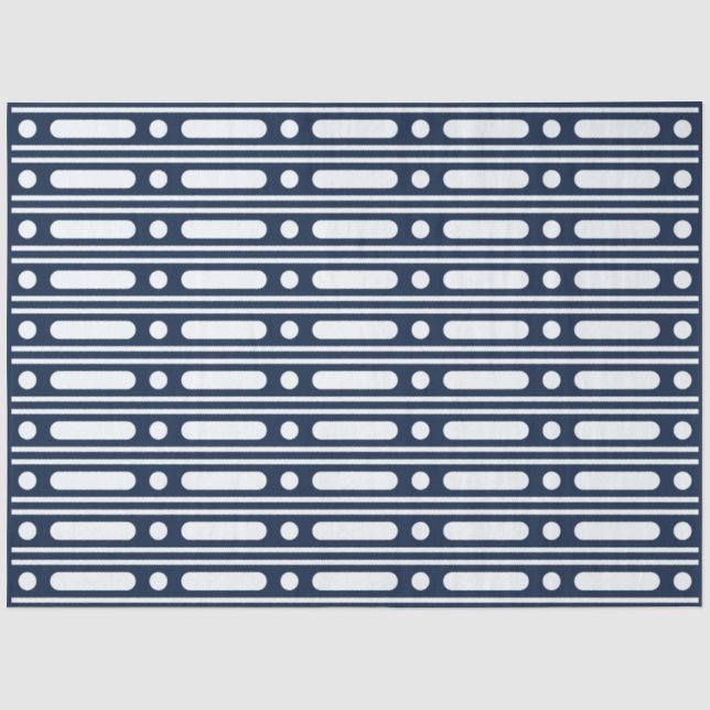 Seda Papel Decoupage com Pontos de Relevo de Osso Azul- (Frente )