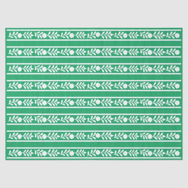 Seda Papel Decoupage com Relevo de Osso Verde e Borda F (Frente )