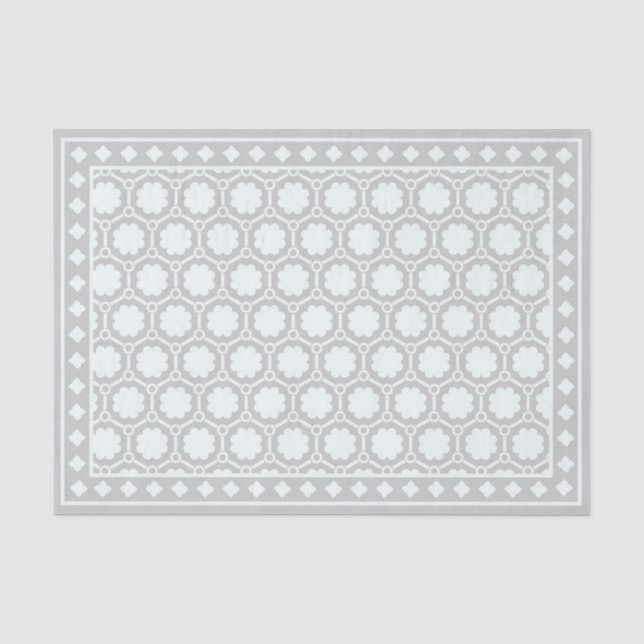 Seda Papel Decoupage com Revestimento de Osso Cinza Mod (Frente )