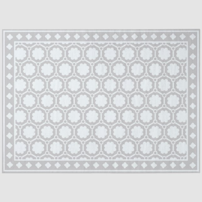 Seda Papel Decoupage com Revestimento de Osso Cinza Mod (Frente )