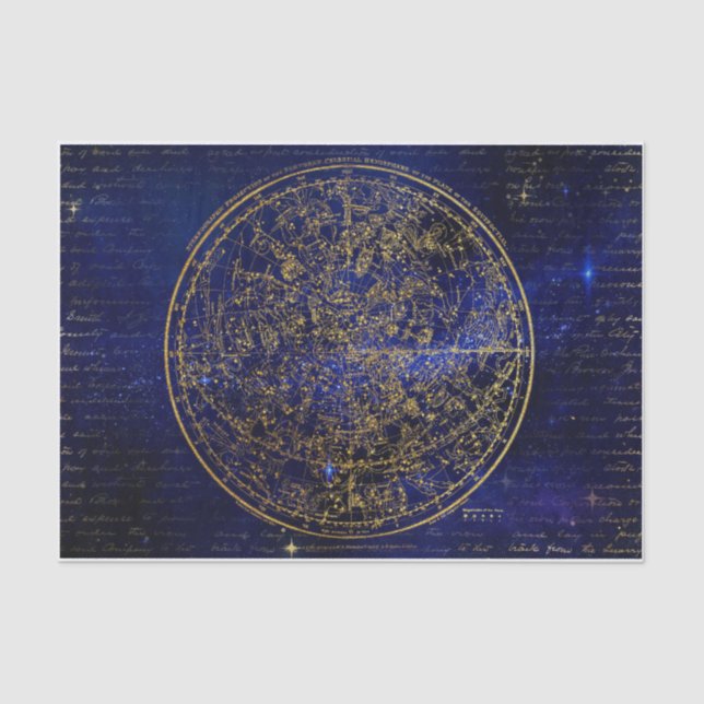 Seda Papel Decoupage de Constelação (Frente )