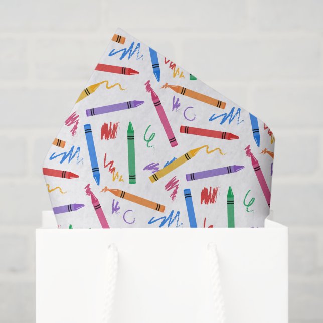 Seda Papel decoupage de lápis de cor, arte escolar (Sacola de presentes)