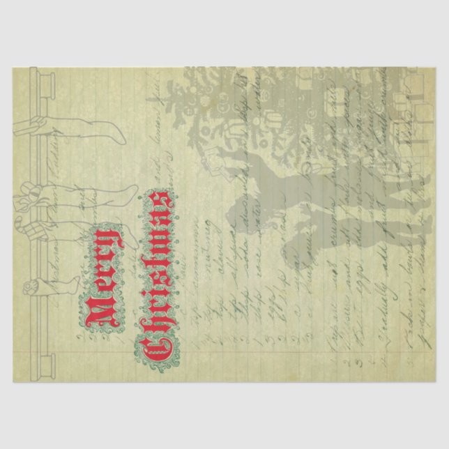 Seda Papel Decoupage de Natal de Pluma de Açúcar (Frente )