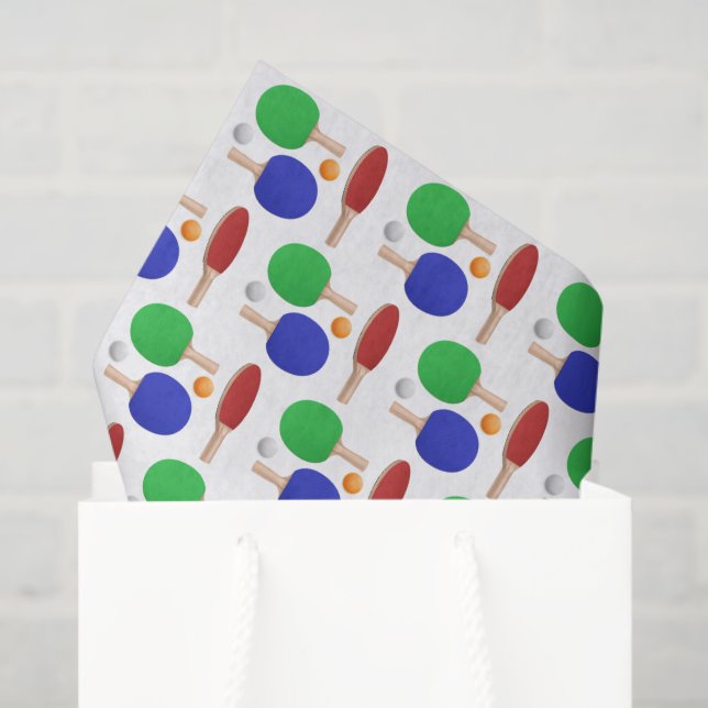 Seda Papel decoupage de Ping Pong, Tênis de Mesa (Sacola de presentes)