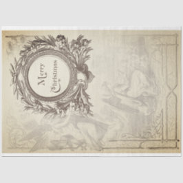 Seda Papel Decoupage do Mobiliário de Natal do Angel