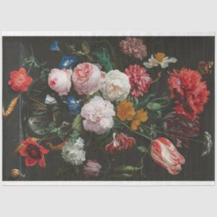 Seda Papel Decoupage Floral de Arte Finas