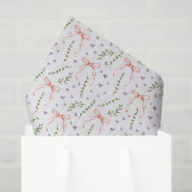 Papel Decoupage Laços Rosa, Chás de Bebê