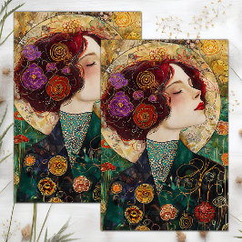 SEDA PAPEL DO TECIDO DE DECOUPAÇÃO DA VINTAGEM VICTORIA