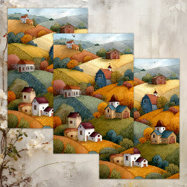 SEDA PAPEL DO TECIDO DE DESCOLAGEM AUTUMN LIFE