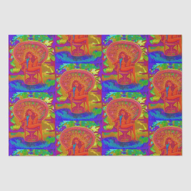 SEDA PAPEL DO TECIDO DE ENVOLVIMENTO (Frente )