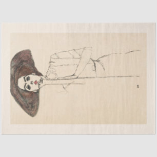 SEDA PAPEL DOS TECIDOS: EGON SCHIELE : RETRATO DE MULHE