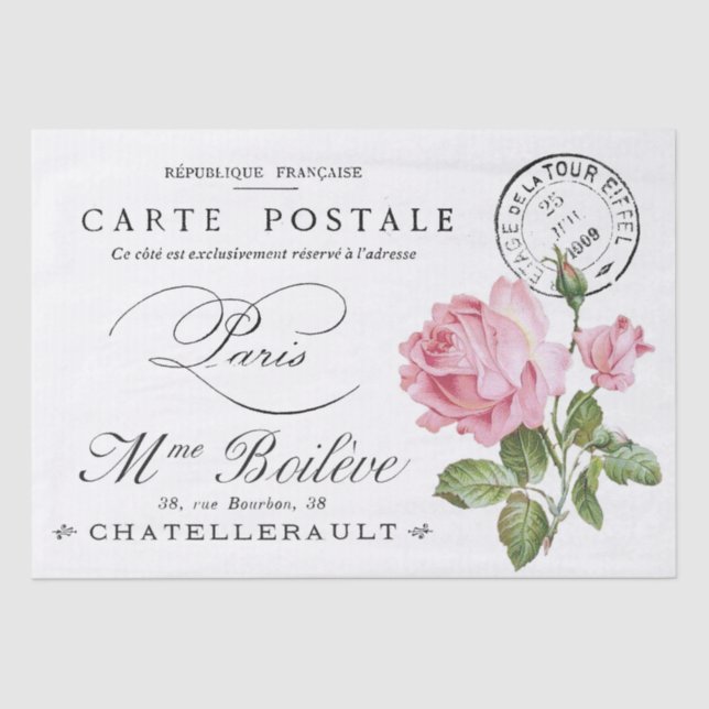 SEDA PAPEL DOS TECIDOS: VINTAGE FRANCÊS; DESIGN DE CART (Frente )