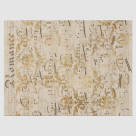 Seda Papel Dourado de Tecidos Musicais