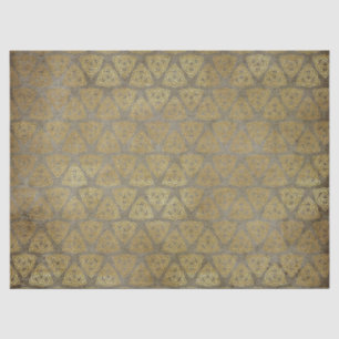 Seda Papel Dourado Tecido de Decopagação do Nó Celta