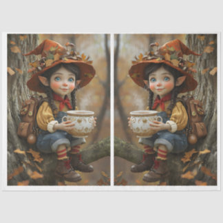 Seda Papel Espelho de Chapéu Laranja Pixie