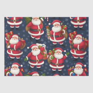 Seda Papel Festivo de Embalagem de Natal com Papai Noel