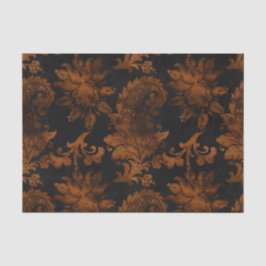 Seda Papel Floral Real de Halloween Damask