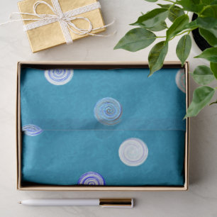 Seda Papel Higiênico Azul de Bolinhas Giratórias