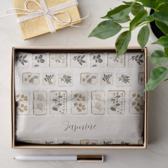 Seda Papel Higiênico de Ervas Botânicas Personalizado (Presente)