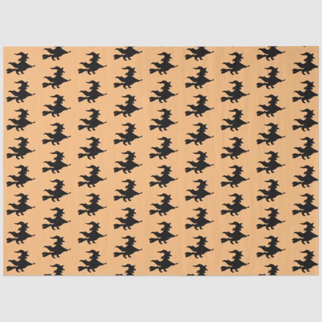 Seda Papel Higiênico de Halloween Bruxa Voadora (Frente )