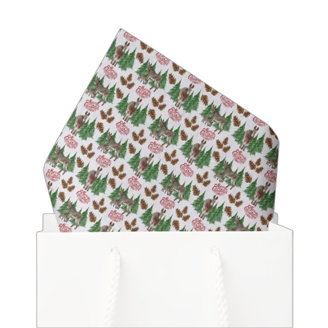 Seda Papel Higiênico de Natal Burro Rústico (Criador carregado)