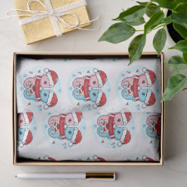 Seda Papel Higiênico de Natal Cavalos-Marinhos Fofos