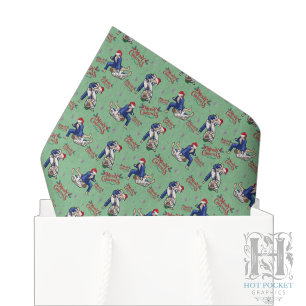 Seda Papel Higiênico de Natal de Jiu Jitsu em Verde