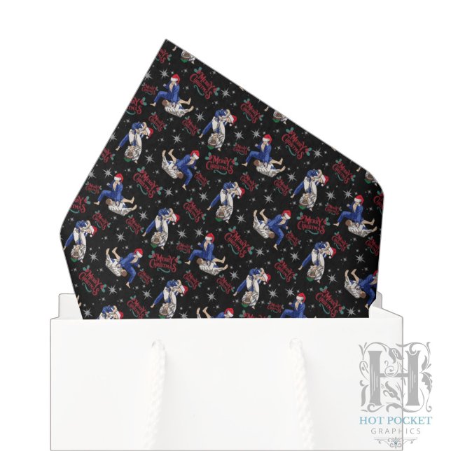 Seda Papel Higiênico de Natal de Jiu Jitsu Preto (Criador carregado)