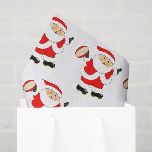 Seda Papel Higiênico de Natal de Rugby (Sacola de presentes)