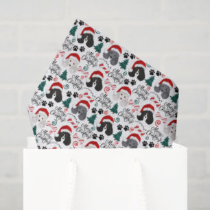 Seda Papel Higiênico de Natal Parti Poodle