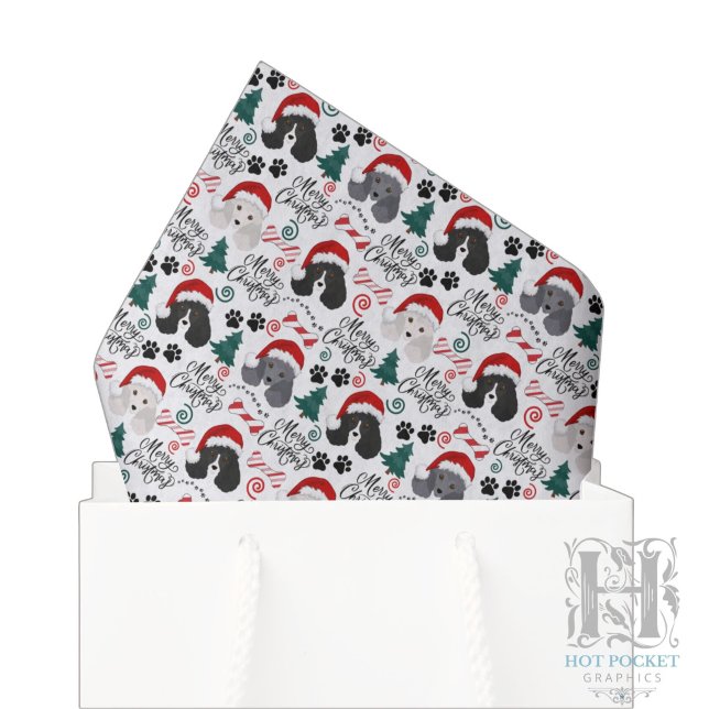 Seda Papel Higiênico de Natal Parti Poodle (Criador carregado)