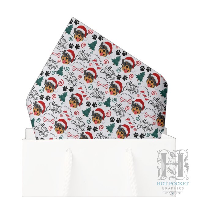 Seda Papel Higiênico de Natal Rottweiler (Criador carregado)