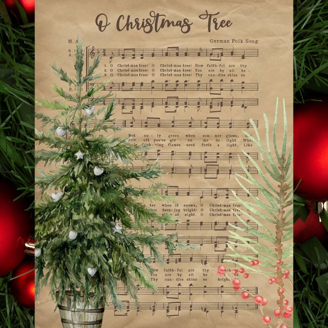 Seda Papel Higiênico de Partitura O Árvore de Natal (Criador carregado)