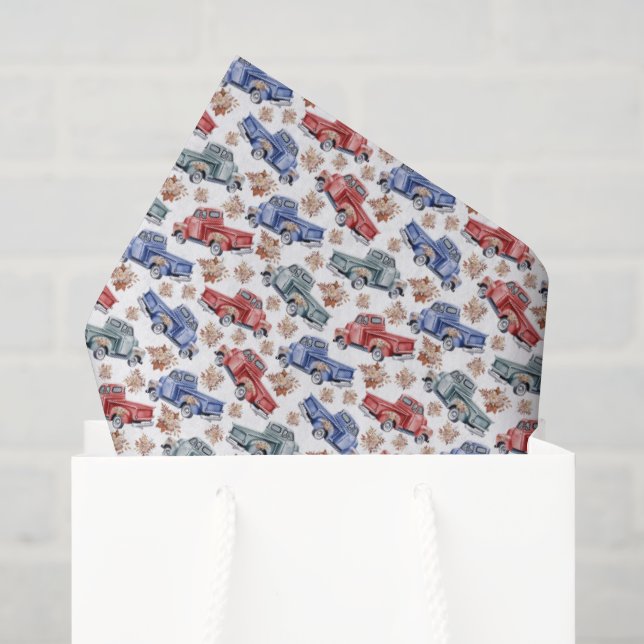Seda Papel Higiênico de Picapes Americanas Clássicas (Sacola de presentes)