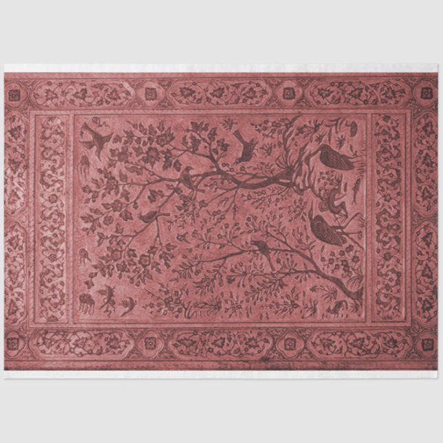 Seda Papel higiênico de tecidos de aves vermelhas (Frente )