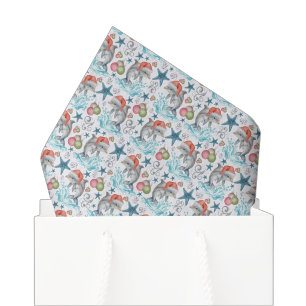 Seda Papel Higiênico Natalino de Golfinho Branco