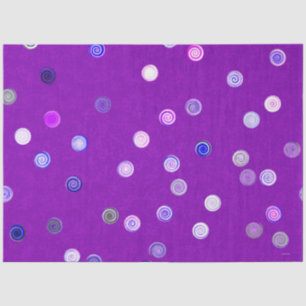 Seda Papel Higiênico Roxo de Bolinhas Giratórias