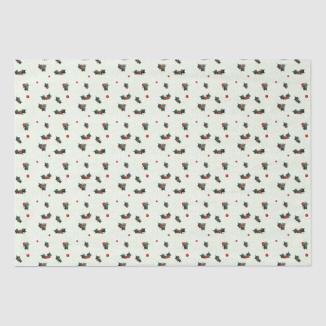 Seda Papel Holly de Natal (Frente )