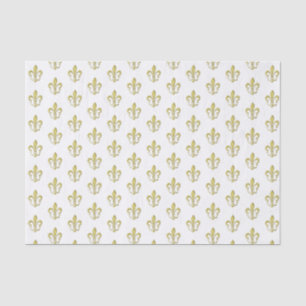 Seda Papel metálico Dourado Fleur de Lis