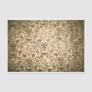 Seda Papel no Design de tecido do Damasco desbotado