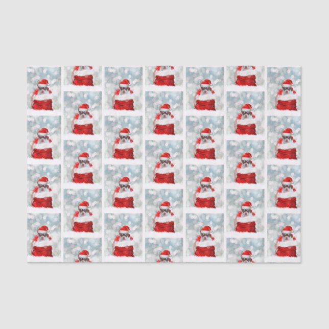 Seda Papel para cães de Natal (Frente )
