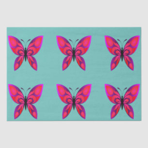 Seda Papel para tecidos da borboleta de pop art