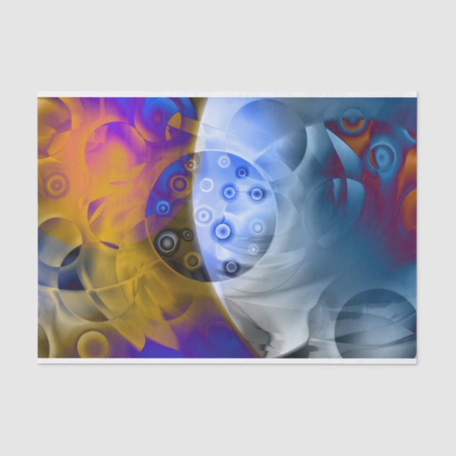 Seda papel para tecidos de abstrato atômico (Frente )