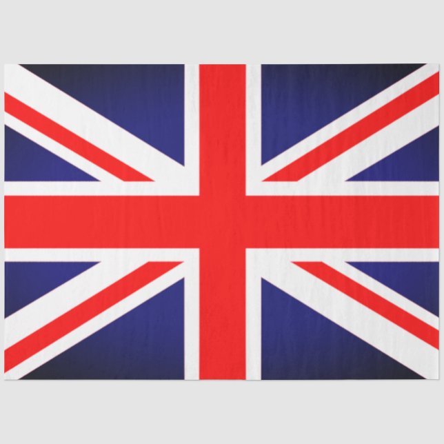 Seda Papel para tecidos de bandeira britânica (Frente )